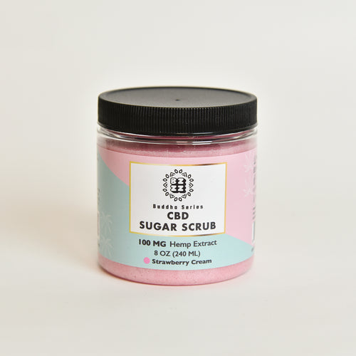 CBD Sugar Scrub 100mg, Strawberry Cream