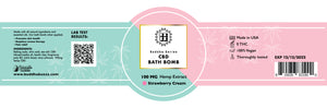 BZZZ CBD Bath Bomb, Strawberry Cream