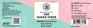 CBD Sugar Scrub 100mg, Cucumber