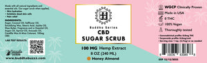 CBD Sugar Scrub 100mg, Honey Almond